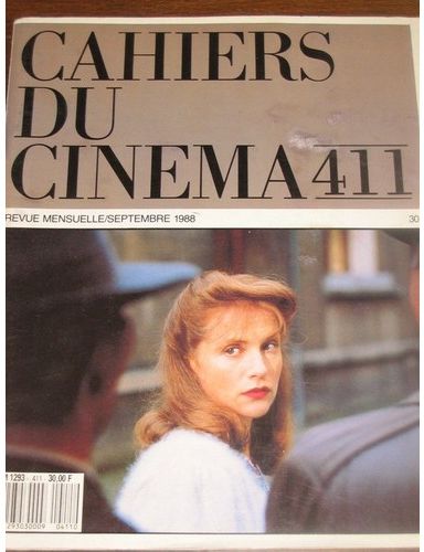 CAHIERS DU CINEMA magazine side cover Issue 411 September 1988