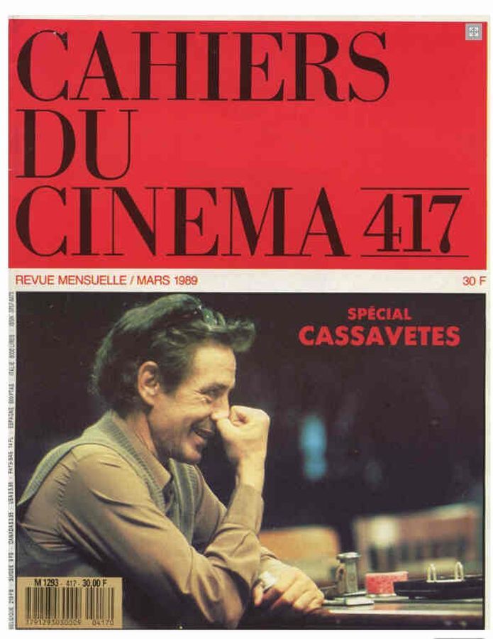 CAHIERS DU CINEMA magazine side cover Issue 417 March 1989