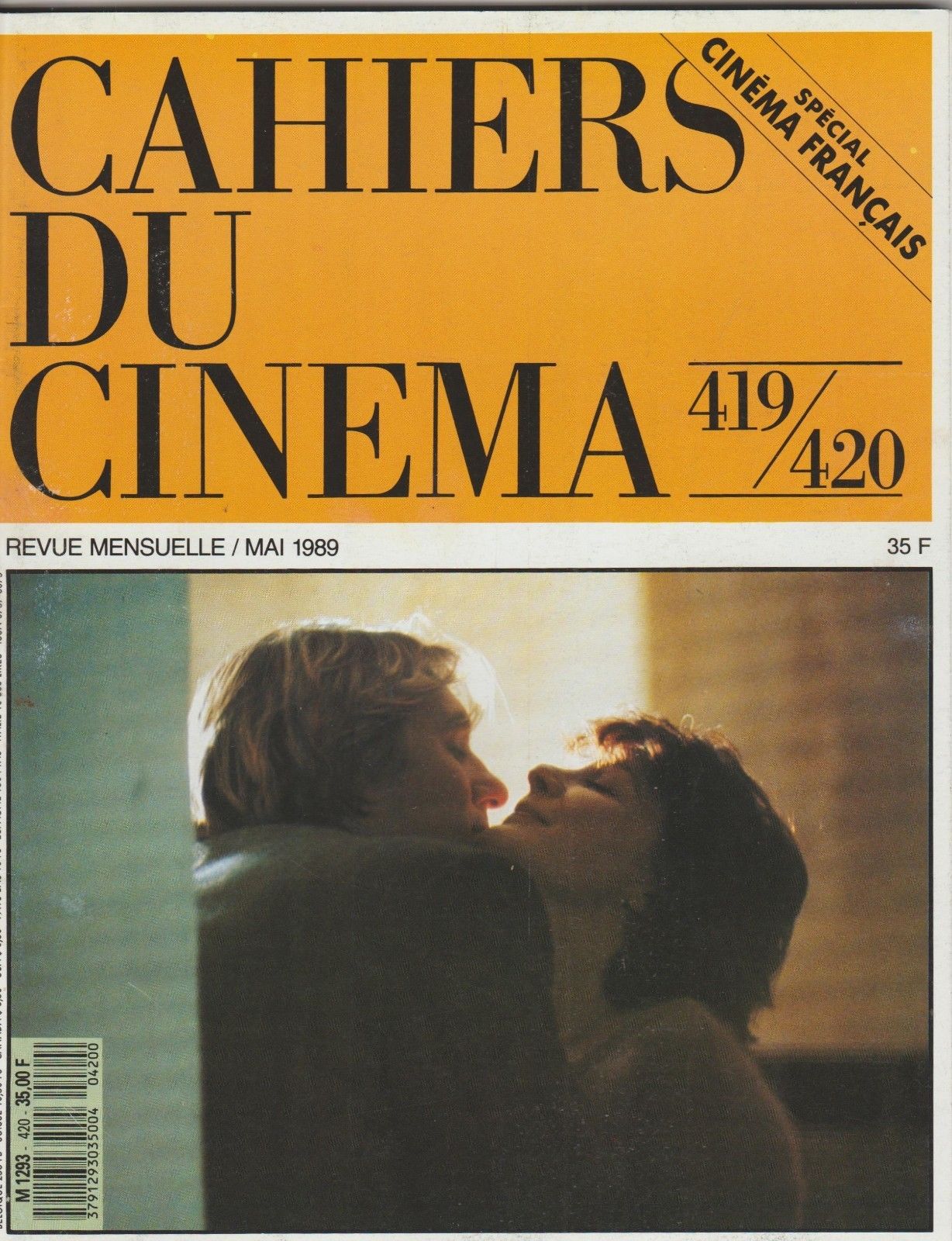 CAHIERS DU CINEMA magazine side cover Issue 419/420 May 1989