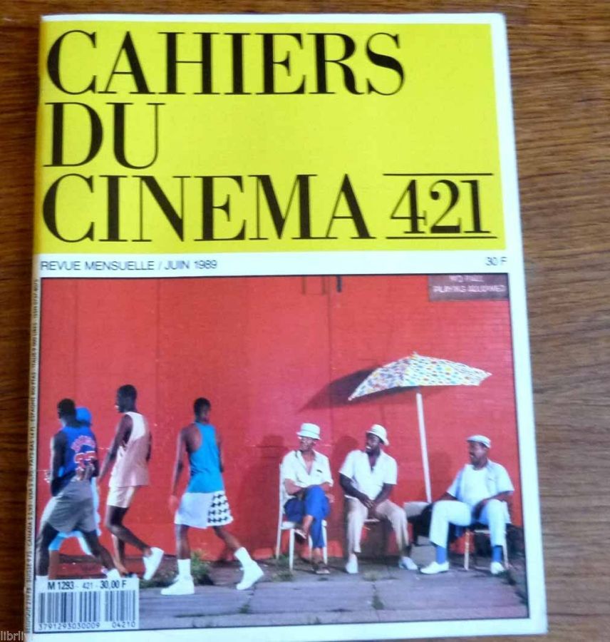 CAHIERS DU CINEMA magazine side cover Issue 421 June 1989