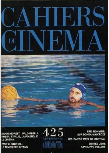 CAHIERS DU CINEMA magazine side cover Issue 425 November 1989