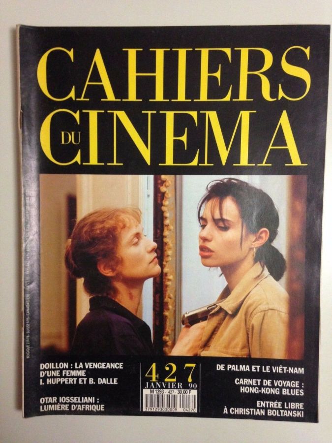 CAHIERS DU CINEMA magazine side cover Issue 427 January 1990