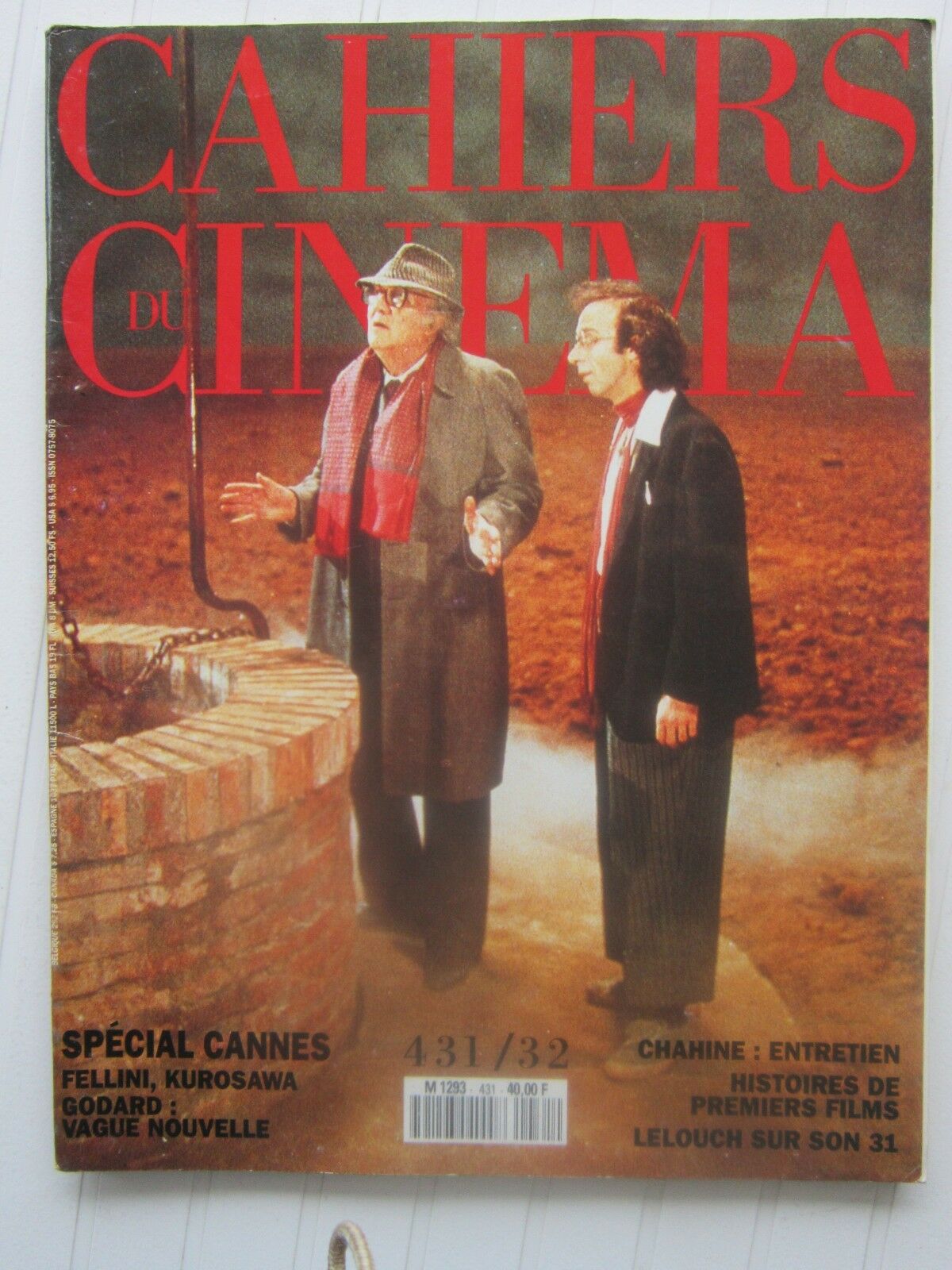 CAHIERS DU CINEMA magazine side cover Issue 431/432 May 1990