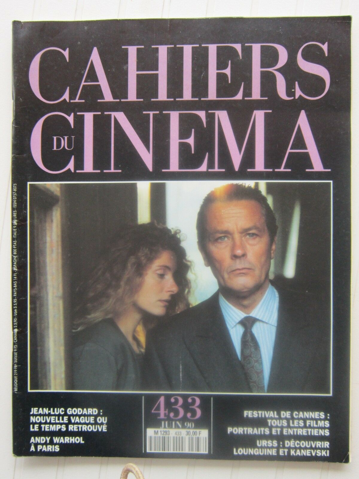 CAHIERS DU CINEMA magazine side cover Issue 433 June 1990