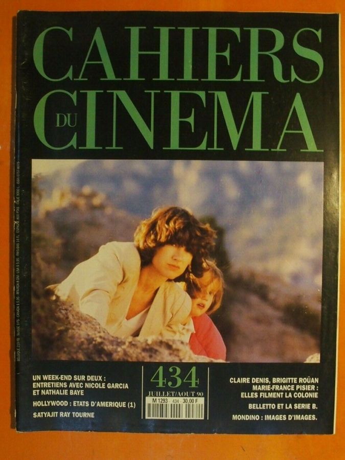 CAHIERS DU CINEMA magazine side cover Issue 434 July/August 1990