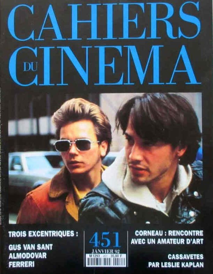 CAHIERS DU CINEMA magazine side cover Issue 451 January 1992