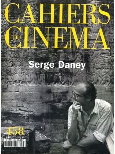 CAHIERS DU CINEMA magazine side cover Issue 458 July/August 1992