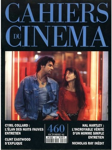 CAHIERS DU CINEMA magazine side cover Issue 460 October 1992