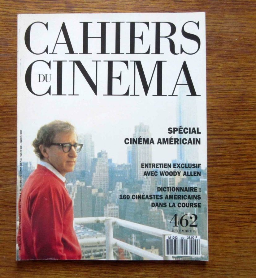 CAHIERS DU CINEMA magazine side cover Issue 462 December 1992