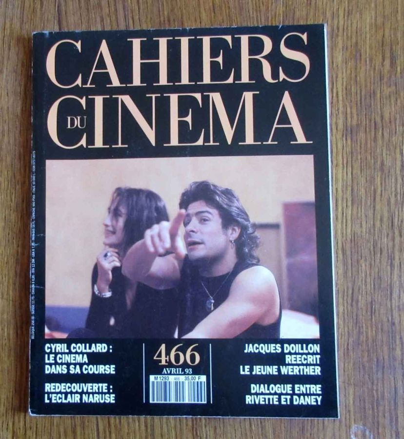 CAHIERS DU CINEMA magazine side cover Issue 466 April 1993