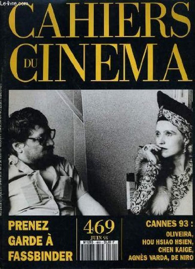 CAHIERS DU CINEMA magazine side cover Issue 469 June 1993
