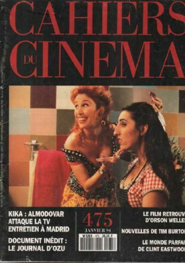 CAHIERS DU CINEMA magazine side cover Issue 475 January 1994
