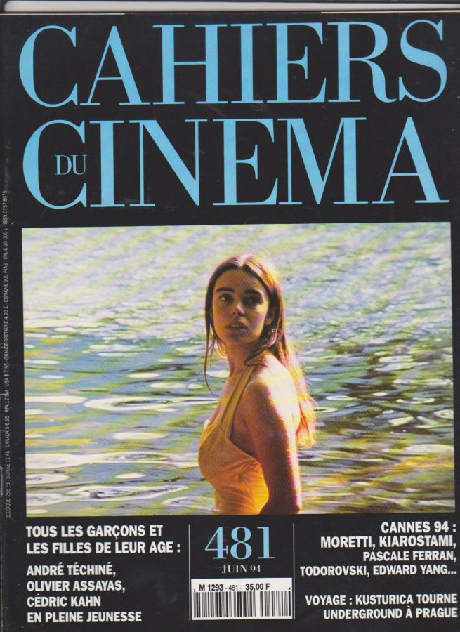 CAHIERS DU CINEMA magazine side cover Issue 481 June 1994
