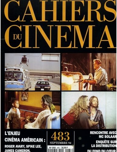 CAHIERS DU CINEMA magazine side cover Issue 483 September 1994