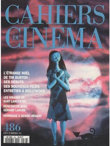 CAHIERS DU CINEMA magazine side cover Issue 486 December 1994