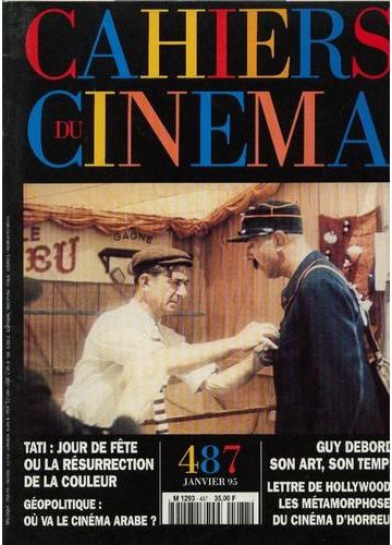 CAHIERS DU CINEMA magazine side cover Issue 487 January 1995