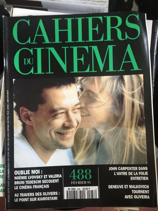 CAHIERS DU CINEMA magazine side cover Issue 488 February 1995