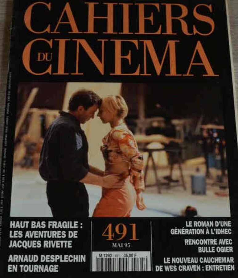 CAHIERS DU CINEMA magazine side cover Issue 491 May 1995