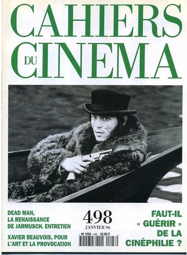 CAHIERS DU CINEMA magazine side cover Issue 498 January 1996
