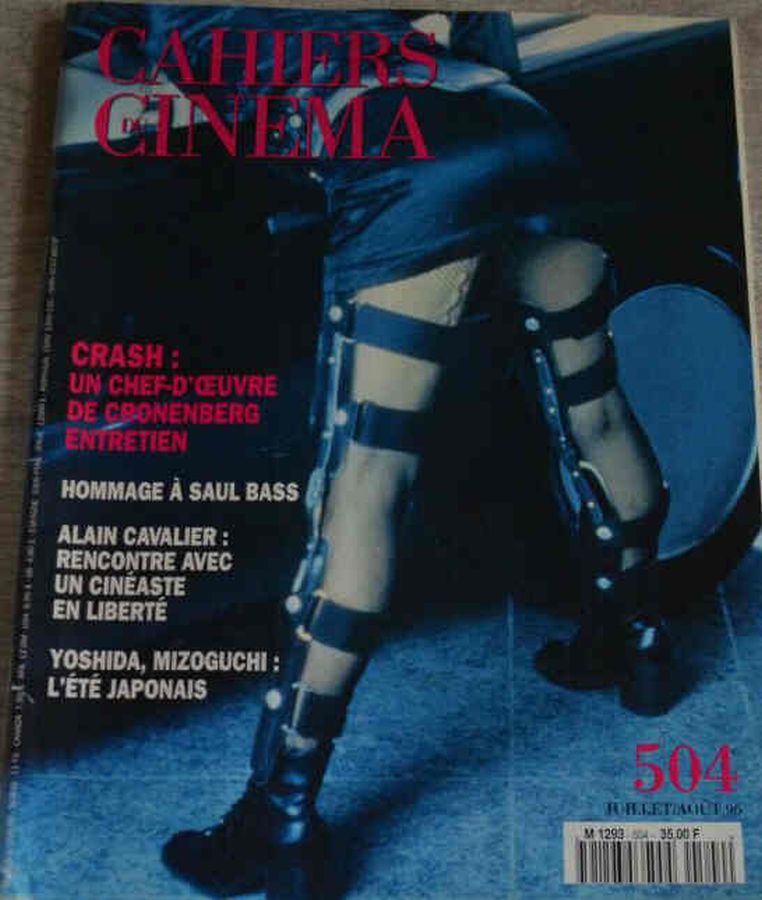 CAHIERS DU CINEMA magazine side cover Issue 504 July/August 1996