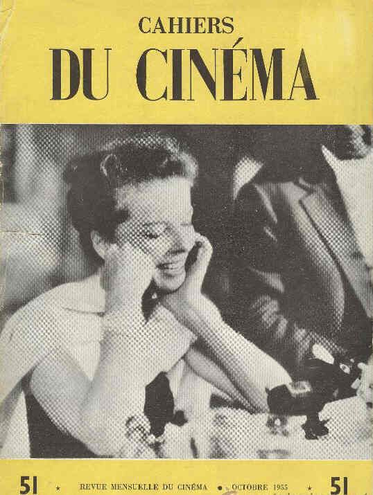 CAHIERS DU CINEMA magazine side cover Issue 51  1955