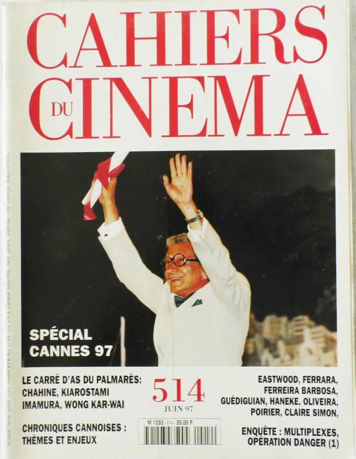 CAHIERS DU CINEMA magazine side cover Issue 514 June 1997