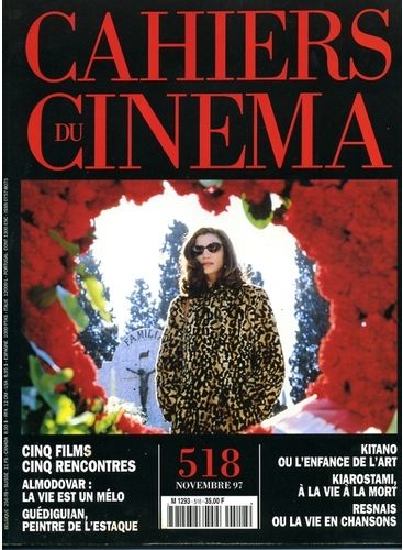 CAHIERS DU CINEMA magazine side cover Issue 518 November 1997