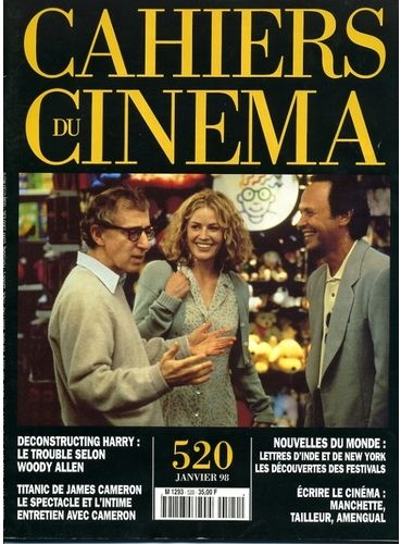 CAHIERS DU CINEMA magazine side cover Issue 520 January 1998