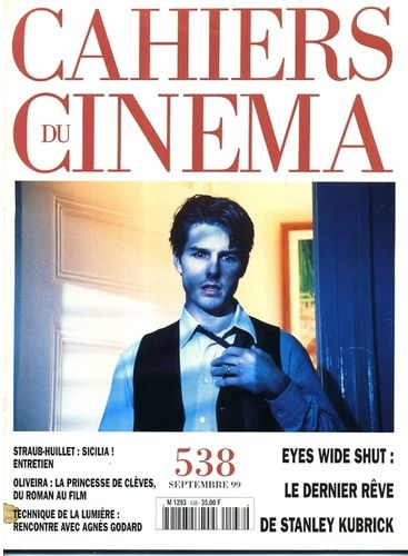 CAHIERS DU CINEMA magazine side cover Issue 538 September 1999