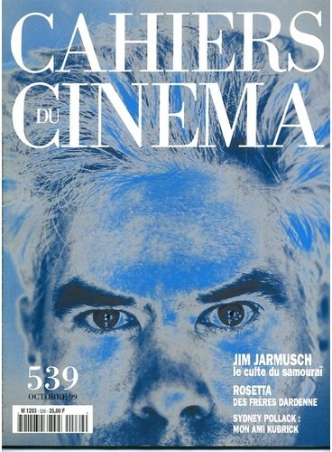 CAHIERS DU CINEMA magazine side cover Issue 539 October 1999