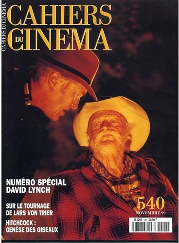 CAHIERS DU CINEMA magazine side cover Issue 540 November 1999