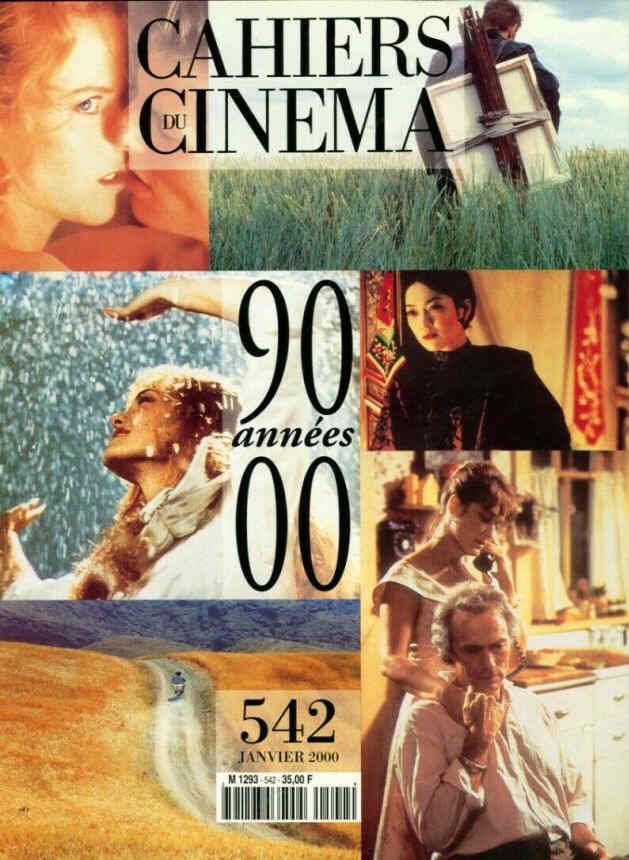 CAHIERS DU CINEMA magazine side cover Issue 542 January 2000