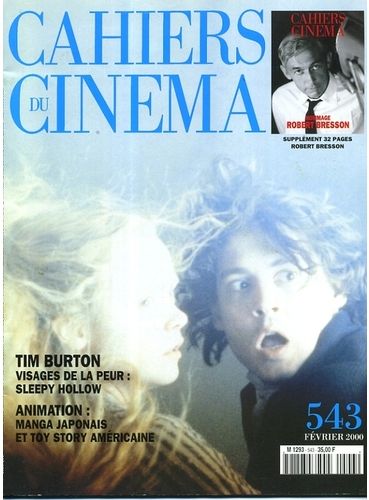 CAHIERS DU CINEMA magazine side cover Issue 543 February 2000
