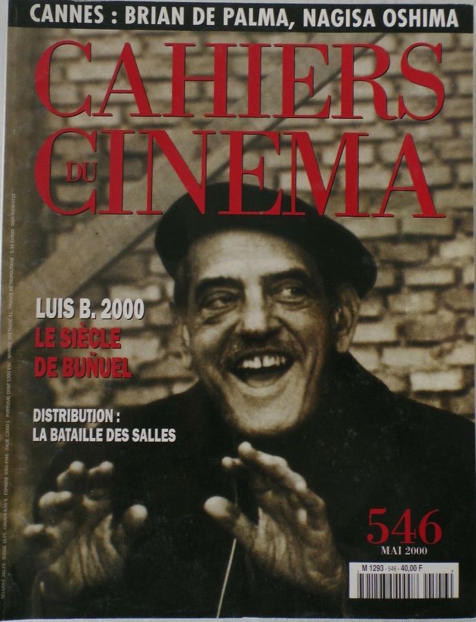 CAHIERS DU CINEMA magazine side cover Issue 546 May 2000