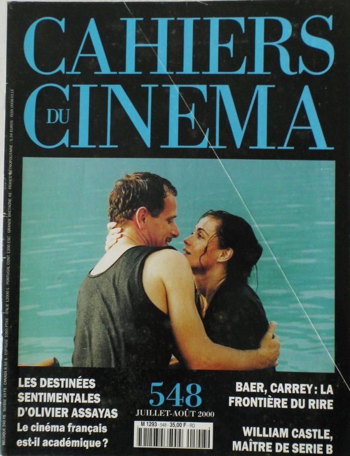 CAHIERS DU CINEMA magazine side cover Issue 548 July/August 2000