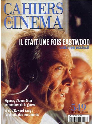 CAHIERS DU CINEMA magazine side cover Issue 549 September 2000
