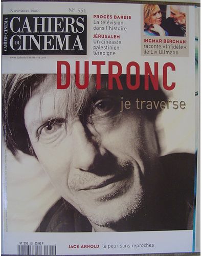CAHIERS DU CINEMA magazine side cover Issue 551 November 2000