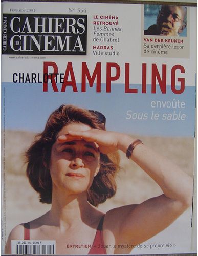 CAHIERS DU CINEMA magazine side cover Issue 554 February 2001