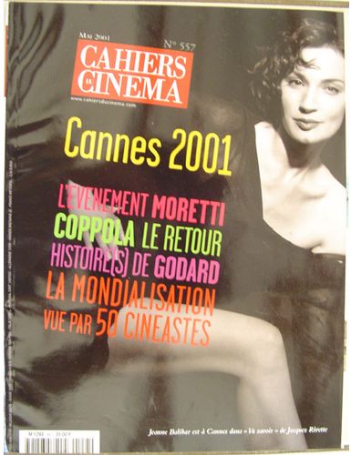 CAHIERS DU CINEMA magazine side cover Issue 557 May 2001