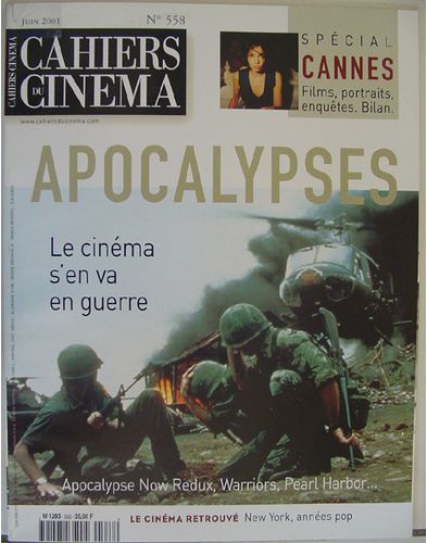 CAHIERS DU CINEMA magazine side cover Issue 558 June 2001