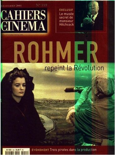 CAHIERS DU CINEMA magazine side cover Issue 559 July/August 2001