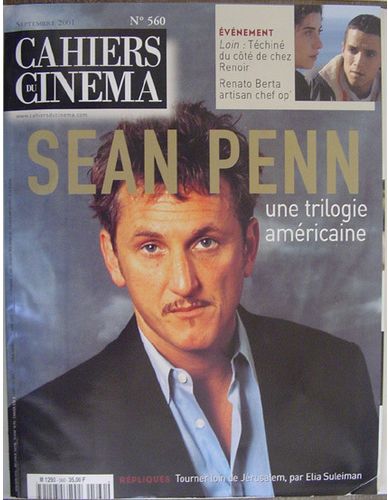 CAHIERS DU CINEMA magazine side cover Issue 560 September 2001