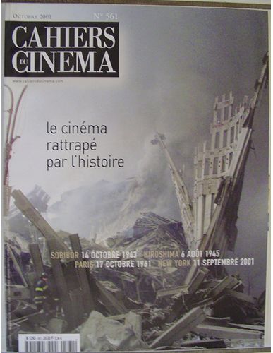 CAHIERS DU CINEMA magazine side cover Issue 561 October 2001