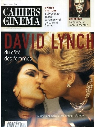 CAHIERS DU CINEMA magazine side cover Issue 562 November 2001