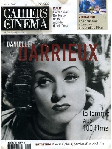 CAHIERS DU CINEMA magazine side cover Issue 566 March 2002