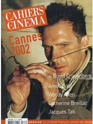 CAHIERS DU CINEMA magazine side cover Issue 568 May 2002