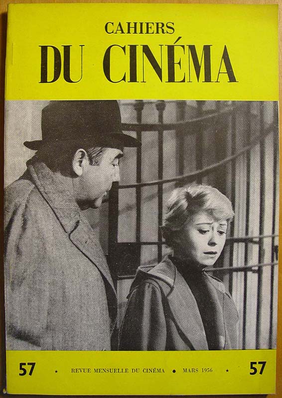 CAHIERS DU CINEMA magazine side cover Issue 57 March 1956