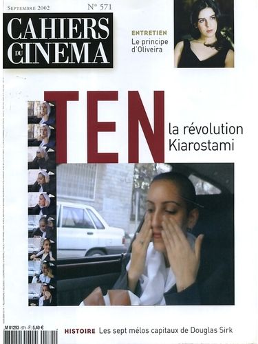 CAHIERS DU CINEMA magazine side cover Issue 571 September 2002