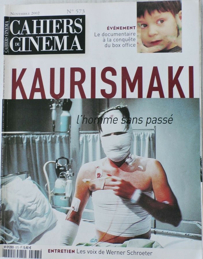 CAHIERS DU CINEMA magazine side cover Issue 573 November 2002