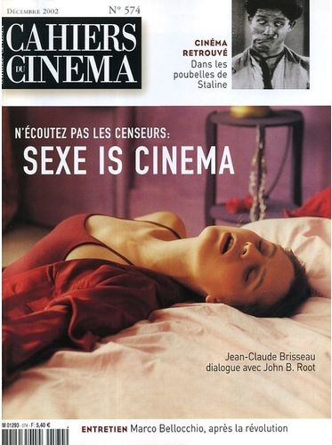 CAHIERS DU CINEMA magazine side cover Issue 574 December 2002
